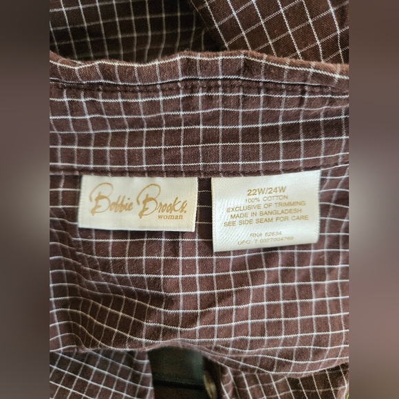 VTG Bobbie Brooks Scarecrow Embroidered Fall Button Up Shirt Size 22/24W - Picture 6 of 6